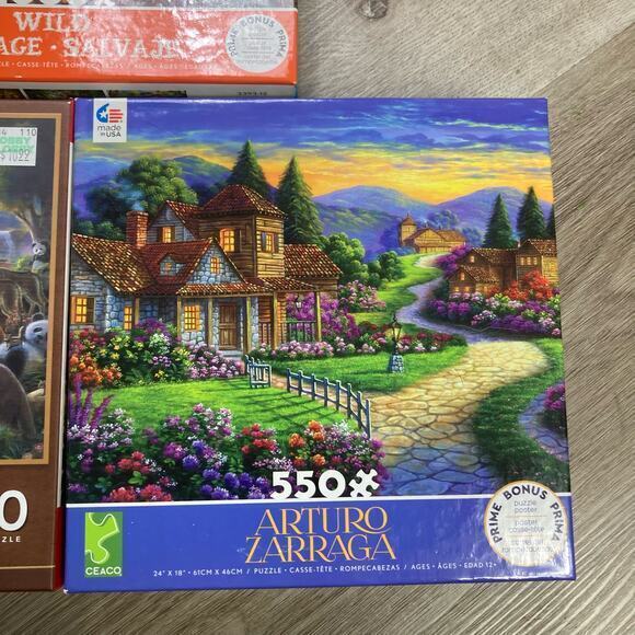 Puzzle Bundle 3 Pack‎ Noah’s Ark + Animals 550-1000 Pieces Animal Theme Ages 12+ - Picture 4 of 8
